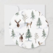 Invitation de couple de forêt de pin de feu de joi (Dos)