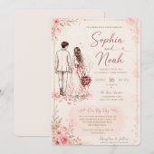 Invitation de couple en ligne moderne (Devant / Derrière)