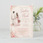 Invitation de couple en ligne moderne (Debout devant)