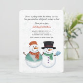 Invitation de couple Snowman (Debout devant)