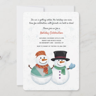 Invitation de couple Snowman