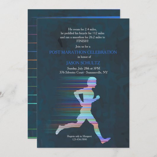 Invitation de coureur (Devant / Derrière)