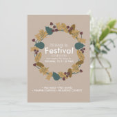 Invitation de couronne de citrouille au festival a (Debout devant)