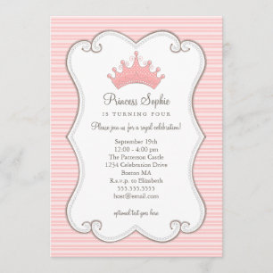 Invitation de couronne de rose de fête