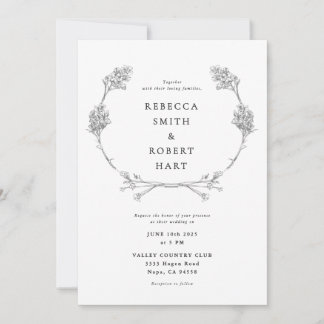 Invitation de couronne florale 02