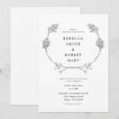 Invitation de couronne florale 02 (Devant / Derrière)