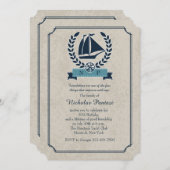 Invitation de couronne nautique (Devant / Derrière)