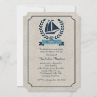 Invitation de couronne nautique