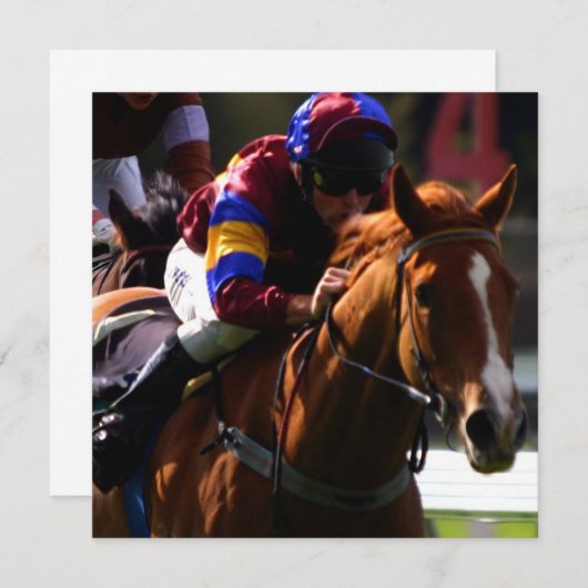 Invitation de course de chevaux (Devant / Derrière)