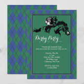 Invitation de course de chevaux Argyle (Devant / Derrière)