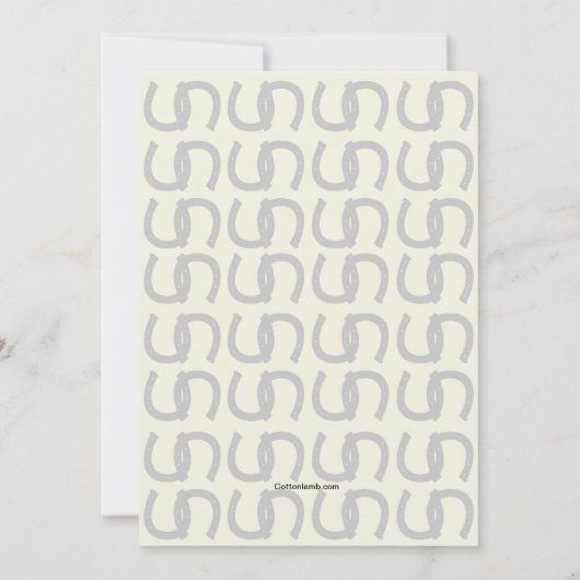 Invitation de course de chevaux du cercle du (Dos)