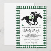 Invitation de course de chevaux du Derby du Kentuc (Devant / Derrière)