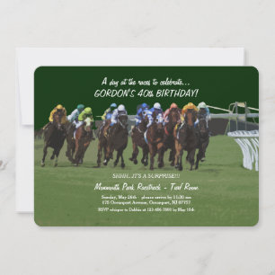 Invitation de course de chevaux pour anniversaire