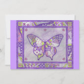 Invitation de courtepointe papillon violet (Devant)