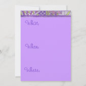 Invitation de courtepointe papillon violet (Dos)