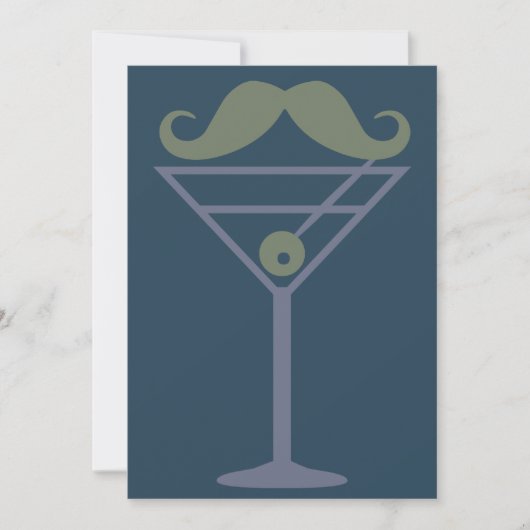 Invitation de coutume de moustache de Martini (Devant)