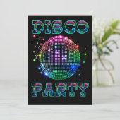 Invitation de coutume de partie de disco de boule (Debout devant)