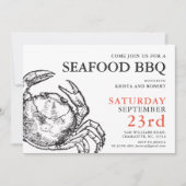 Invitation de coutume de partie de fruits de mer (Devant)