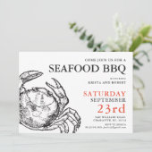 Invitation de coutume de partie de fruits de mer (Debout devant)