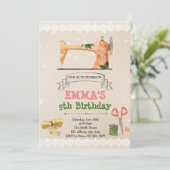 Invitation de couture mignonne de partie de thème (Debout devant)