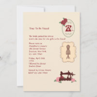 Invitation de couturière vintage