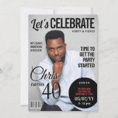 Invitation de couverture de magazine d'anniversair (Devant)