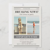 Invitation de couverture du journal d'anniversaire (Dos)