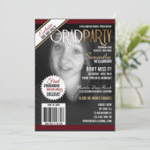 Invitation de couverture du magazine de la fête de (Debout devant)