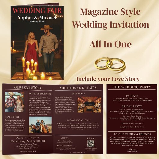 Invitation de couverture du magazine de pays maria