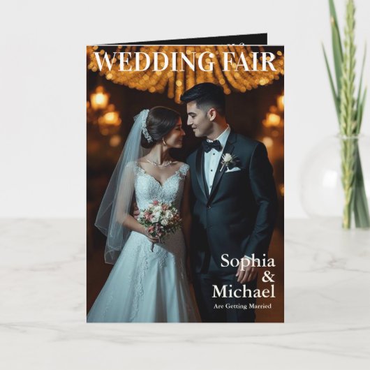 Invitation de couverture du magazine mariage (Devant)