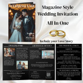 Invitation de couverture du magazine mariage