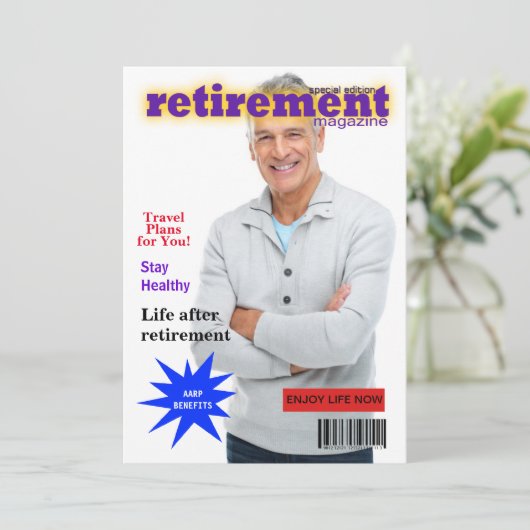 Invitation de couverture du magazine Retraite (Debout devant)