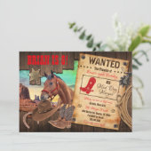 Invitation de cow-boy de l'Ouest sauvage (Debout devant)