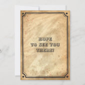 Invitation de Cowboy, Anniversaire occidental (Dos)