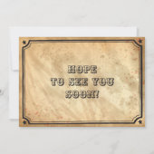 Invitation de Cowboy avec photo, Anniversaire occi (Dos)