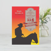 Invitation de cowboy d'anniversaire (Debout devant)