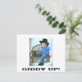 Invitation de Cowboy Giddy Up (Debout devant)