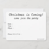 Invitation de Cowboy Père Noël (Dos)