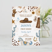 Invitation de Cowboy pour le premier anniversaire (Debout devant)