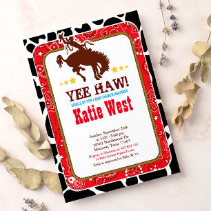 Invitation de Cowboy Western Old West Baby shower