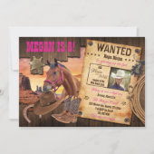 Invitation de Cowgirl Western recherchée (Devant)