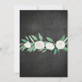 Invitation de craie de lumières de fleurs blanches (Dos)