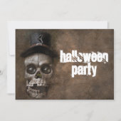 Invitation de crâne de la fête d'Halloween personn (Devant)