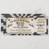 Invitation de crânes de la douche du couple de (Devant / Derrière)