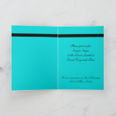 Invitation de cravate noire (turquoise) (Intérieur)