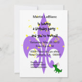 Invitation de Crawfish Fleur de Lys Party (Dos)