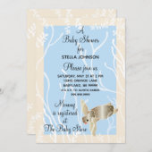 Invitation de crème/tortue bleue (Devant / Derrière)