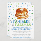 Invitation de crêpes et pyjamas | Pajama Party (Devant / Derrière)