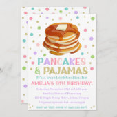 Invitation de crêpes et pyjamas | Pajama Party (Devant / Derrière)