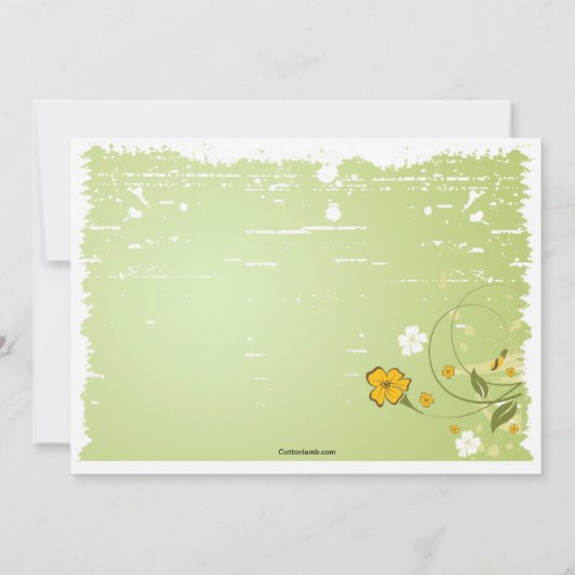 Invitation de croissant de renoncule (Dos)